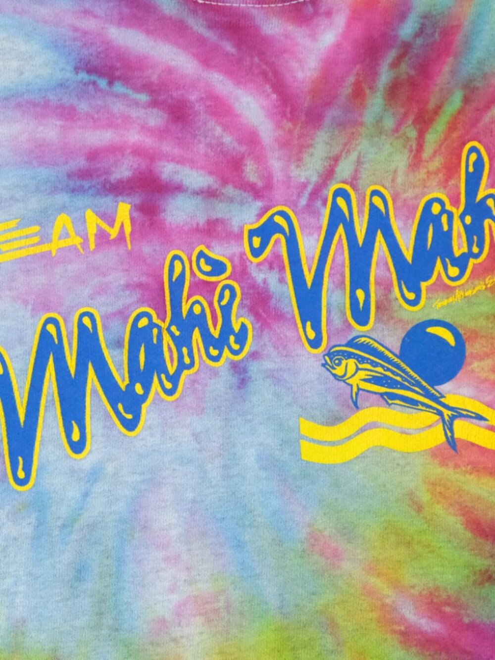 Vintage Fruit Of The Loom Sweater Adult XL Gray Sweatshirt Mahi Mahi VA Beach - Picture 3 of 6
